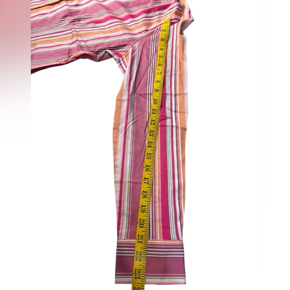 The Limited Women's Long Sleeve Button-Up Top - Pink-Orange Stripe, Large NEW - Picture 9 of 11